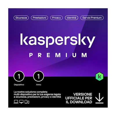Kaspersky Premium 2026 — 1 dispositivo · 1 anno
