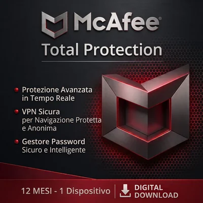 McAfee Total Protection 2026 — 1 dispositivo · 1 anno